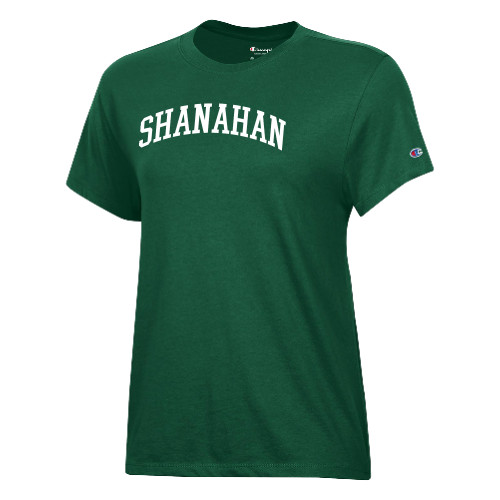  Champion Womens Dark Green Core Short Sleeve Tee - Shanahan Arched Design