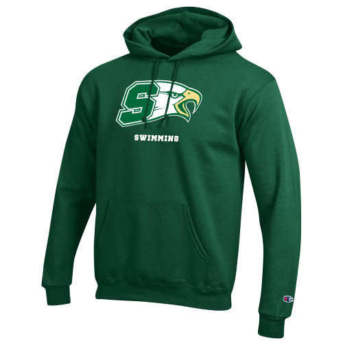  Champion Dark Green Fleece Hoodie - Bishop Shanahan High School Swimmiing