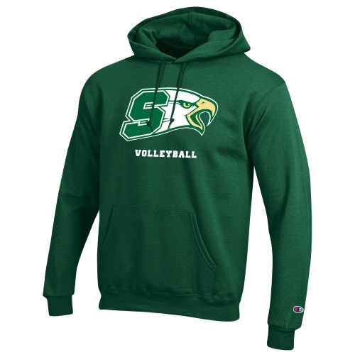  Champion Dark Green Fleece Hoodie - Bishop Shanahan High School Volleyball