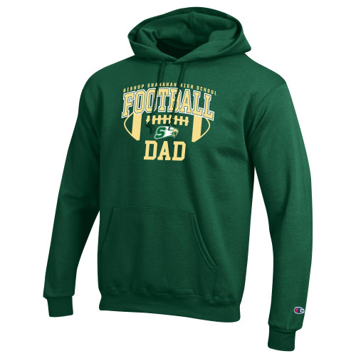  Champion Dark Green Fleece Hoodie - Bishop Shanahan High School - Football Dad