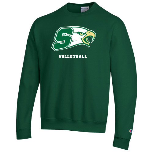  Champion Dark Green Fleece Crew - Bishop Shanahan High School Volleyball