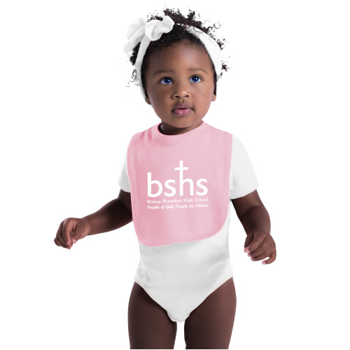  Light Pink Baby Bib - Bishop Shanahan High School Primary Mark
