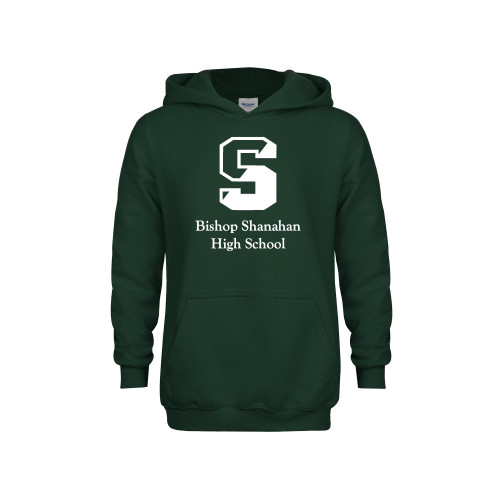  Youth Dark Green Fleece Hoodie - Bishop Shanahan High School Athletic S