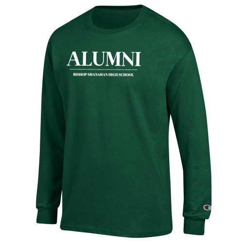  Champion Dark Green Long Sleeve T Shirt - Bishop Shanahan High School Alumni