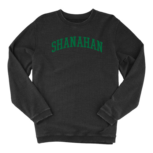  Boxercraft Womens Black Corded Crew - Shanahan Arched Design