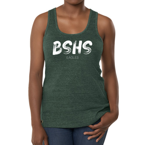  Fall Rush Ladies Dark Green Tank - BSHS Stroke