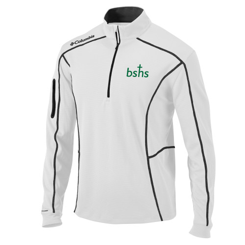  Columbia White Omni Wick Shotgun 1/4 Zip - Bishop Shanahan High School BSHS