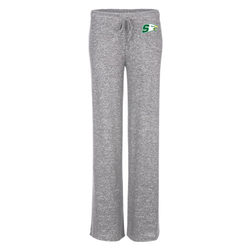  Boxercraft Womens Oxford Grey Heather Cuddle Wide Leg Pant - Bishop Shanahan Athletic S with Eagle