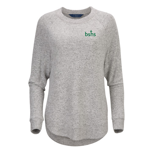  Boxercraft Womens Oxford Grey Heather Cuddle Oversized Crew - Bishop Shanahan High School BSHS