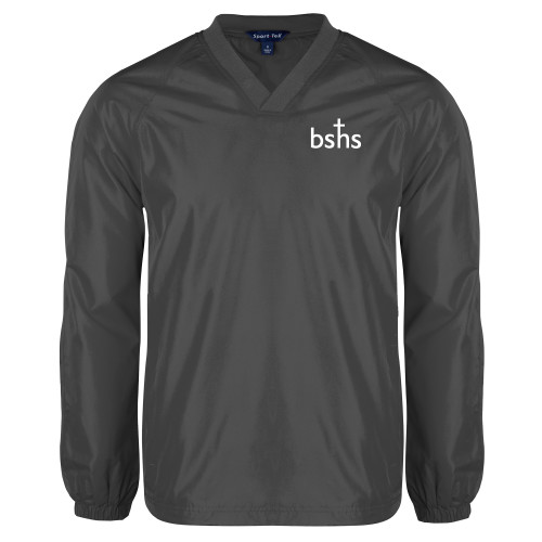  Charcoal V Neck Raglan Windshirt - Bishop Shanahan High School BSHS