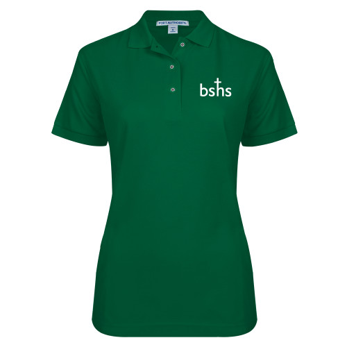  Womens Silk Touch Dark Green Pique Polo - Bishop Shanahan High School BSHS