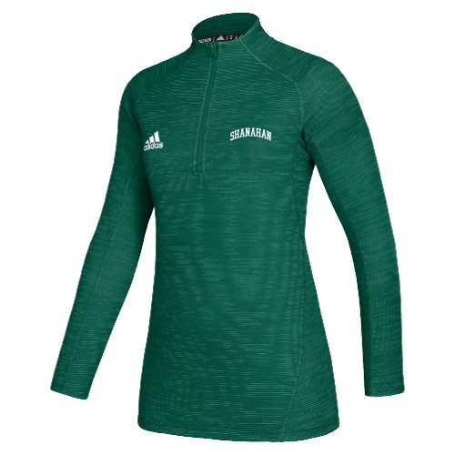  Adidas Womens Dark Green Game Mode 1/4 Zip - Shanahan Arched Design