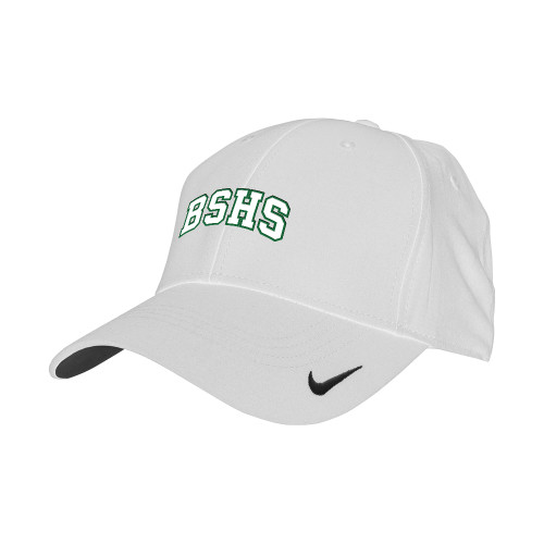  Nike White Swoosh Legacy 91 Hat - Bishop Shanahan High School BSHS Arched