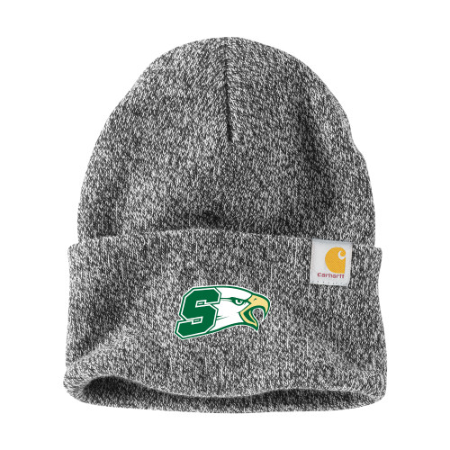  Carhartt Black/White Knit Beanie w/Cuff - Bishop Shanahan Athletic S with Eagle