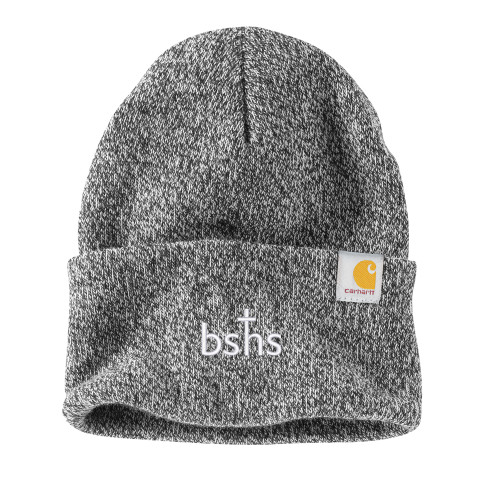  Carhartt Black/White Knit Beanie w/Cuff - Bishop Shanahan High School BSHS