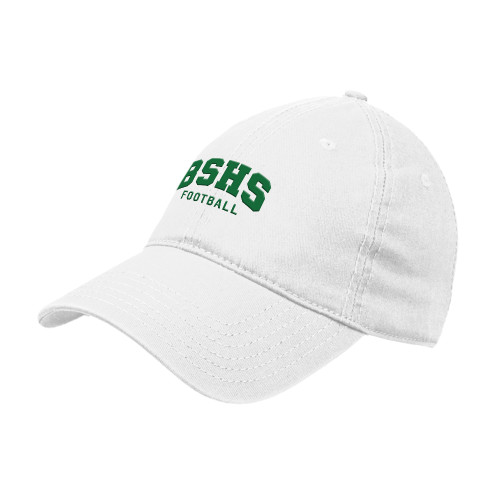  White Unstructured Adjustable Low Profile Hat - Bishop Shanahan High School - BSHS FOOTBALL
