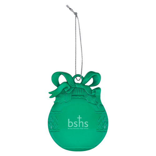  Green Bulb Ornament - Bishop Shanahan High School Primary Mark without Tagline Engraved