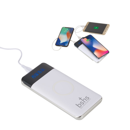  Constant 10000 mAh Wireless Power Bank w/ Display - Bishop Shanahan High School Primary Mark without Tagline Engraved