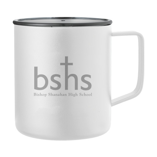  Rover Camp Vacuum Insulated White Mug 14oz - Bishop Shanahan High School Primary Mark without Tagline Engraved