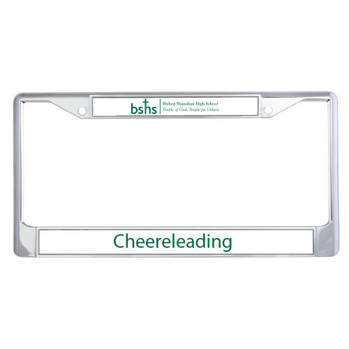 Metal License Plate Frame in Chrome - Bishop Shanahan High School Primary Mark Horizontal