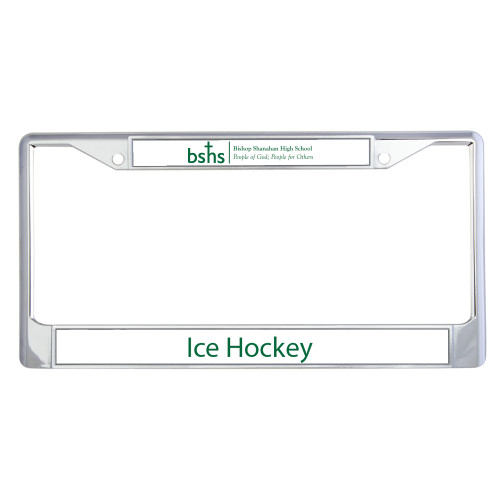  Metal License Plate Frame in Chrome - Bishop Shanahan High School Primary Mark Horizontal