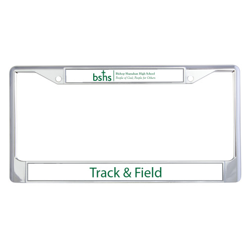  Metal License Plate Frame in Chrome - Bishop Shanahan High School Primary Mark Horizontal