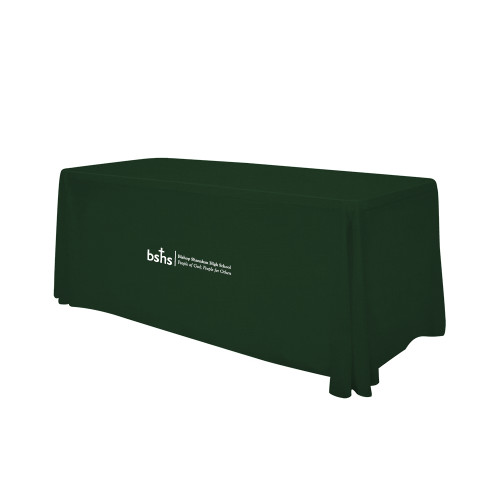  Dark Green 6 foot Table Throw - Bishop Shanahan High School Primary Mark Horizontal