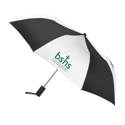  42 Inch Slim Stick Black/White Umbrella - Bishop Shanahan High School Primary Mark