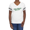Thumbnail image for  Fall Rush Ladies White 60/40 Football Tee