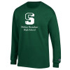 Thumbnail image for  Champion Dark Green Long Sleeve T Shirt