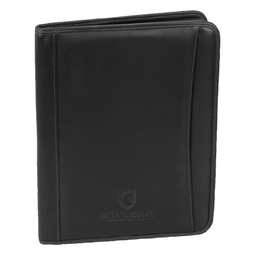 Millennium Black Leather Writing Pad-Official Logo Debossed
