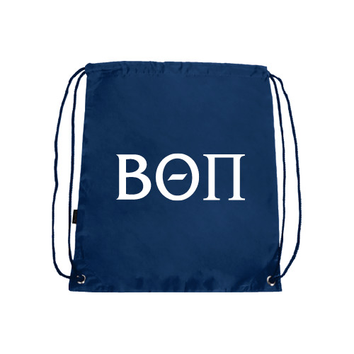  Navy Drawstring Backpack - Beta Theta Pi Greek Letters