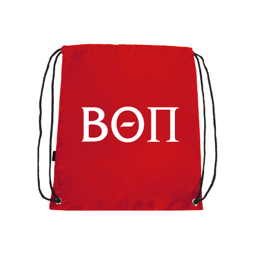  Red Drawstring Backpack - Beta Theta Pi Greek Letters
