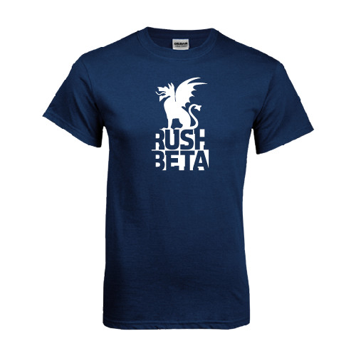  Navy T Shirt - Rush Beta Stacked