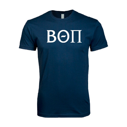  Next Level Navy SoftStyle T Shirt - Beta Theta Pi Greek Letters