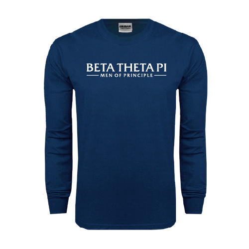 Navy Long Sleeve T-Shirt-Beta Theta Pi