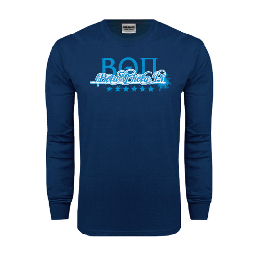  Navy Long Sleeve T-Shirt - Beta Theta Pi Sword Design