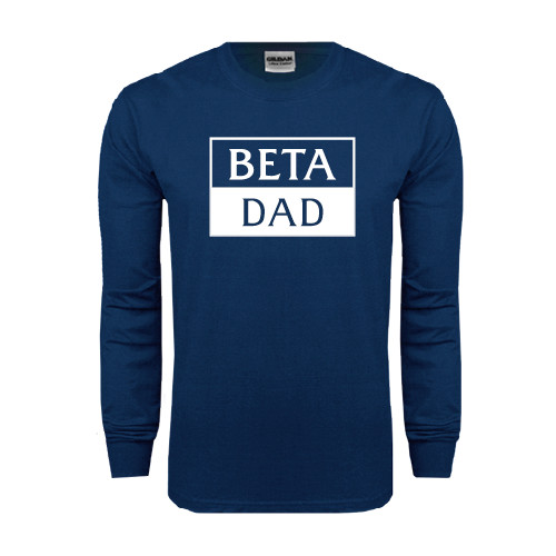 Navy Long Sleeve T-Shirt-Beta Dad Cut Out