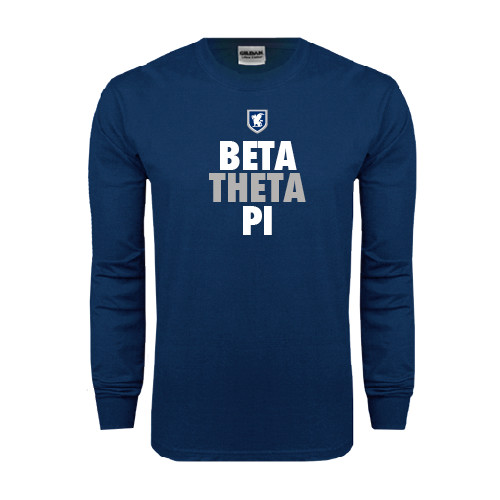  Navy Long Sleeve T-Shirt - Stacked BTP