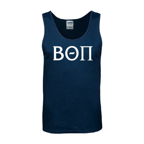 Navy Tank Top-Beta Theta Pi Greek Letters