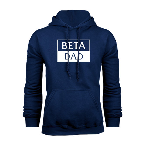 Navy Fleece Hoodie-Beta Dad Cut Out