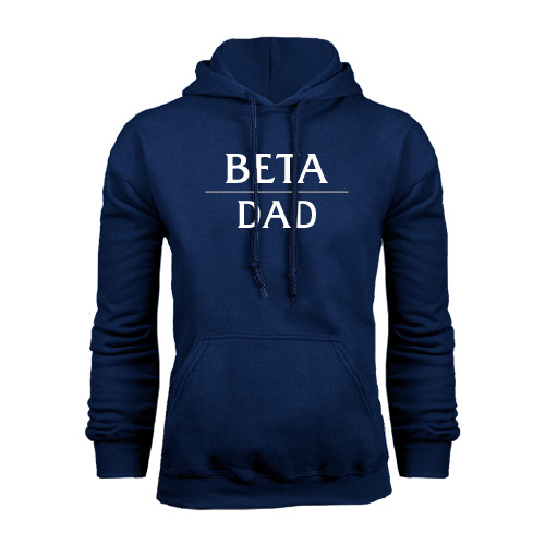 Navy Fleece Hoodie-Beta Dad Stacked