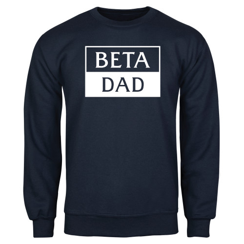 Navy Fleece Crew-Beta Dad Cut Out