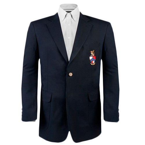  Navy Classic Blazer Long - Crest