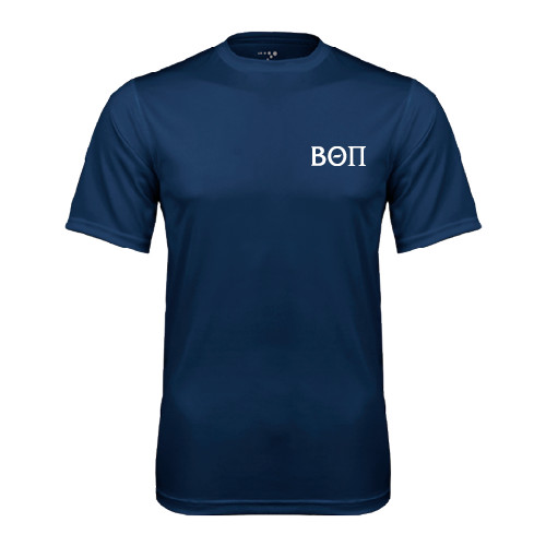 Navy Performance Tee-Beta Theta Pi Greek Letters