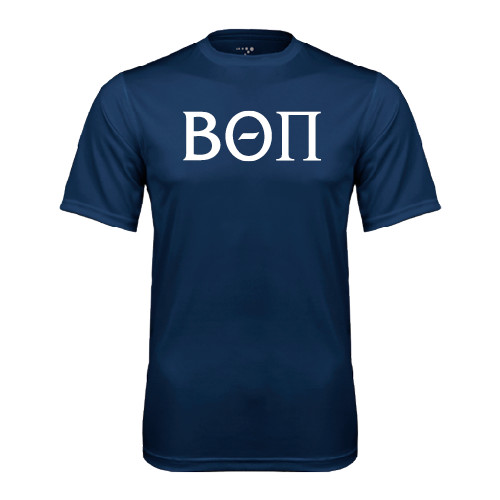 Navy Performance Tee-Beta Theta Pi Greek Letters