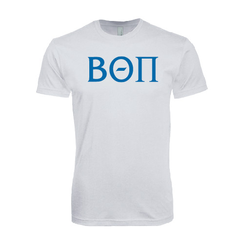  Next Level White SoftStyle T Shirt - Beta Theta Pi Greek Letters