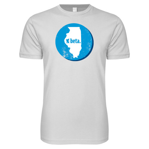  Next Level White SoftStyle T Shirt - Illinois