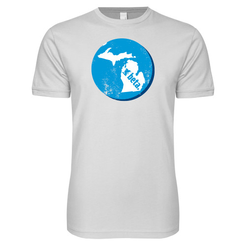  Next Level White SoftStyle T Shirt - Michigan