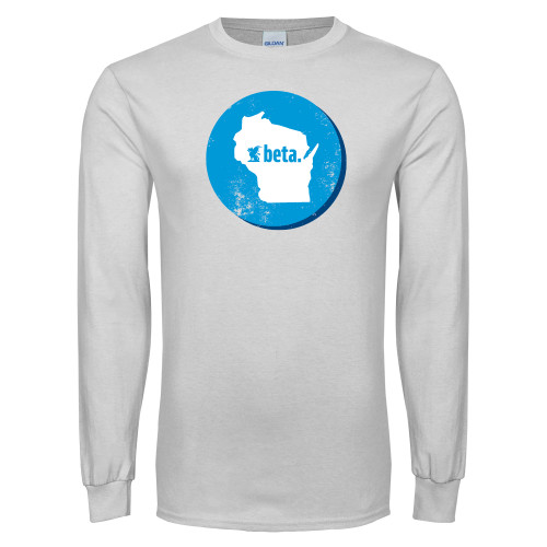 White Long Sleeve T Shirt-Wisconsin